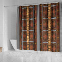 Malo e Lelei Tonga Shower Curtain Tongan Ngatu Tapa Cloth LT14 - Polynesian Pride