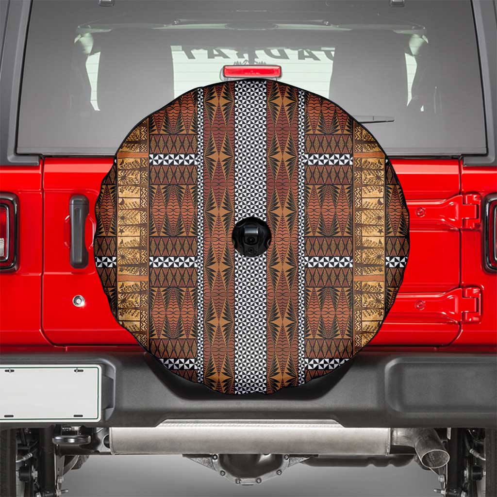 Malo e Lelei Tonga Spare Tire Cover Tongan Ngatu Tapa Cloth LT14 - Polynesian Pride