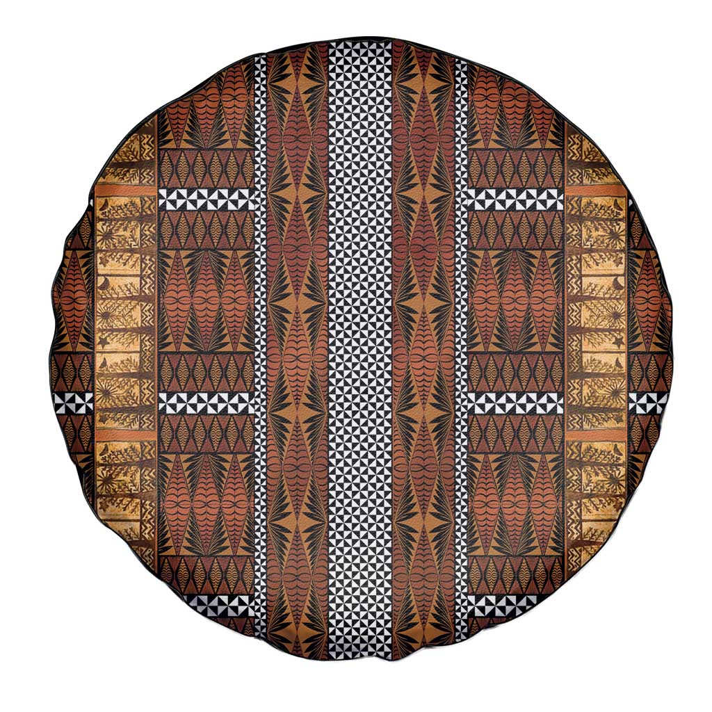 Malo e Lelei Tonga Spare Tire Cover Tongan Ngatu Tapa Cloth LT14 - Polynesian Pride
