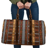 Malo e Lelei Tonga Travel Bag Tongan Ngatu Tapa Cloth LT14 Orange - Polynesian Pride