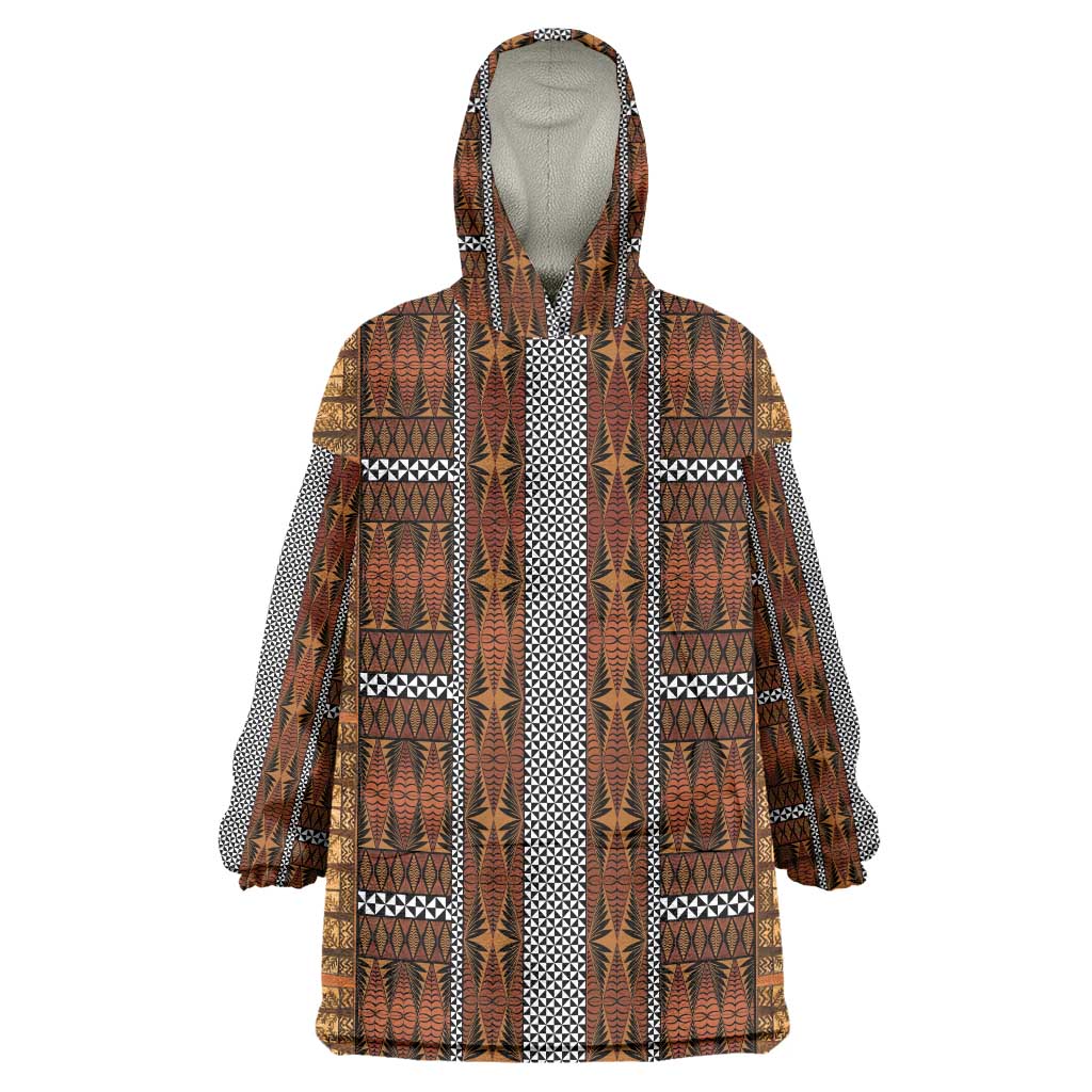 Malo e Lelei Tonga Wearable Blanket Hoodie Tongan Ngatu Tapa Cloth - Polynesian Pride