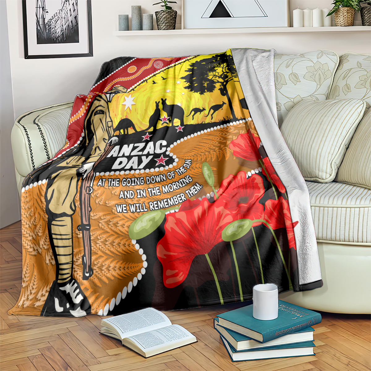 New Zealand And Australia ANZAC Day Blanket Aboriginal Maori Starring Night Style