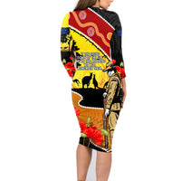 New Zealand And Australia ANZAC Day Family Matching Long Sleeve Bodycon Dress and Hawaiian Shirt Aboriginal Maori Starring Night Style LT14 - Polynesian Pride