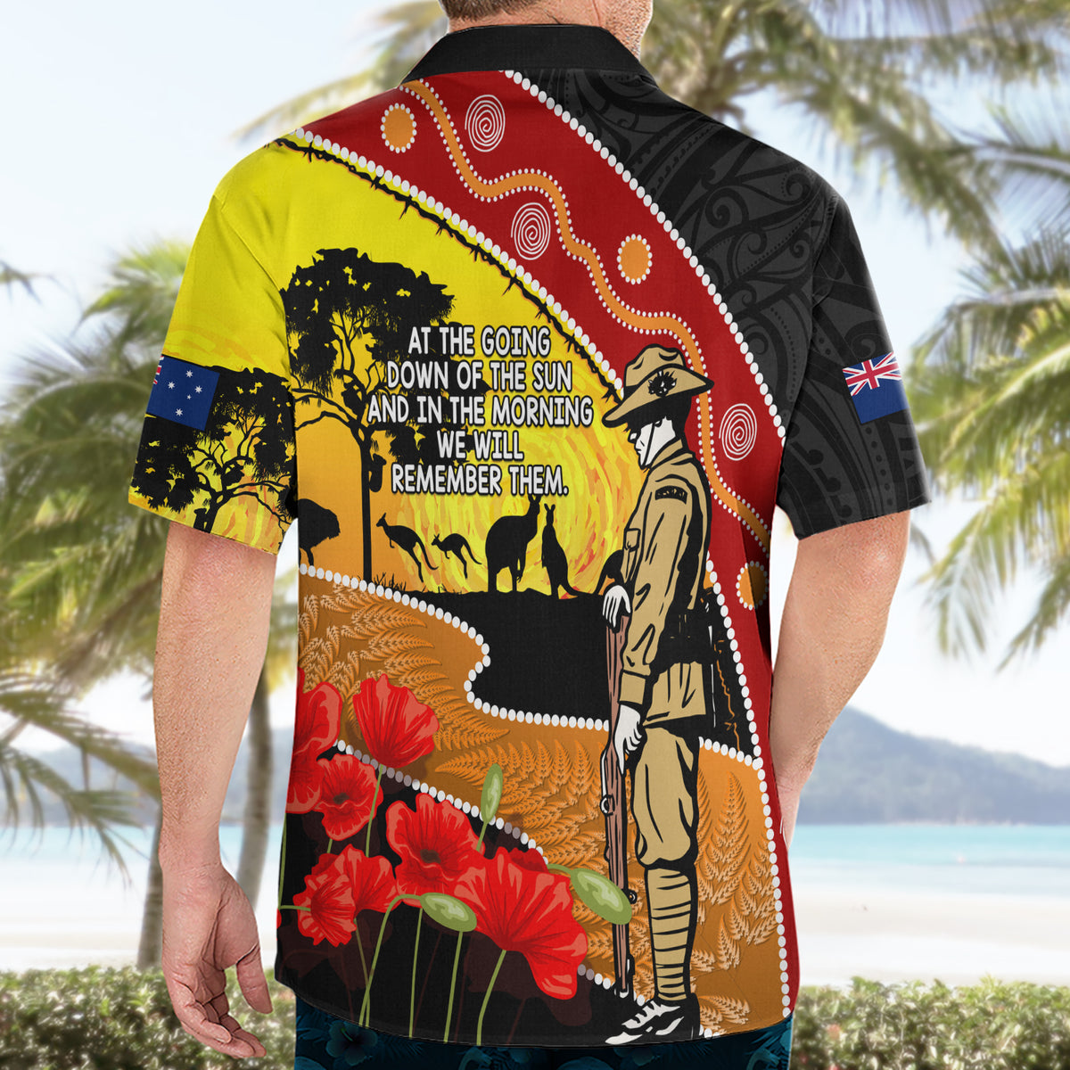 New Zealand And Australia ANZAC Day Hawaiian Shirt Aboriginal Maori Starring Night Style LT14 - Polynesian Pride