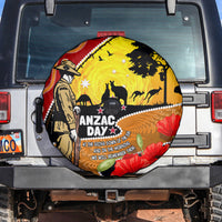 New Zealand And Australia ANZAC Day Spare Tire Cover Aboriginal Maori Starring Night Style LT14 Gold - Polynesian Pride