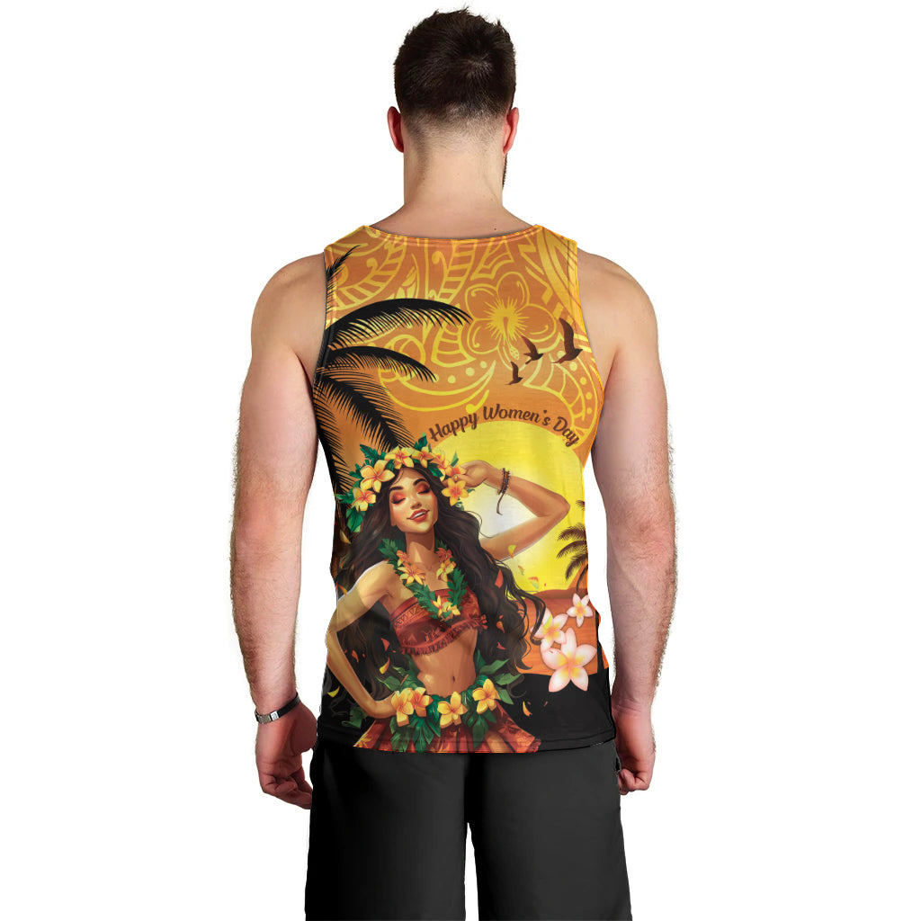Aloha Hawaii Women's Day Men Tank Top Hula Girl With Sunset Vibes LT14 - Polynesian Pride