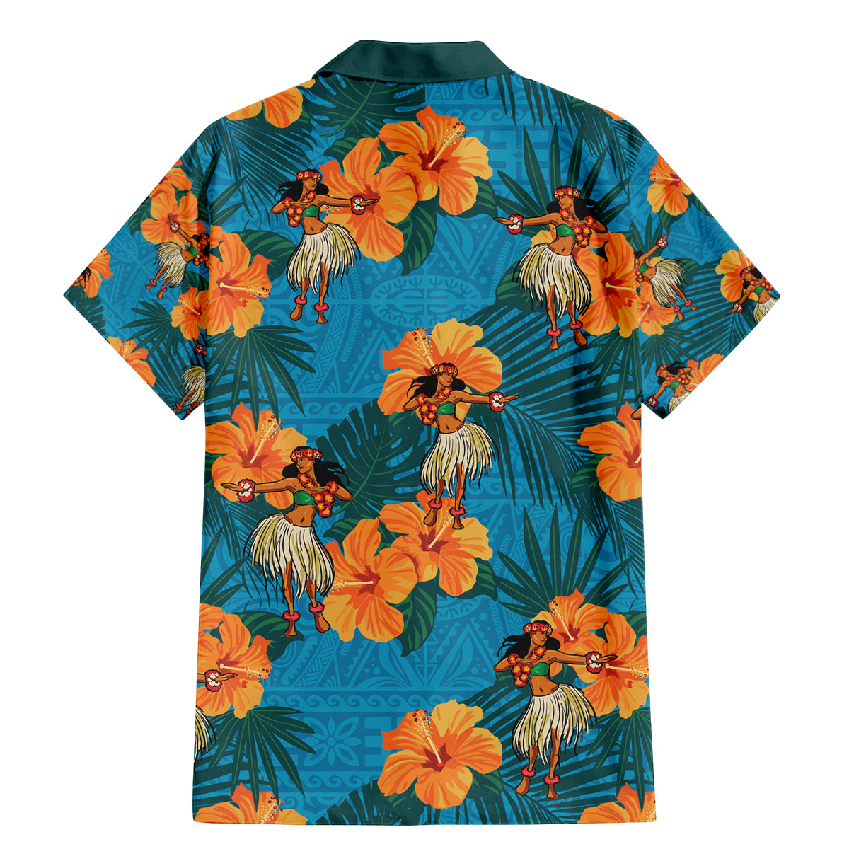 Hawaii Luau Party Family Matching Mermaid Dress and Hawaiian Shirt Dancing Girl Tropical Flowers LT14 - Polynesian Pride