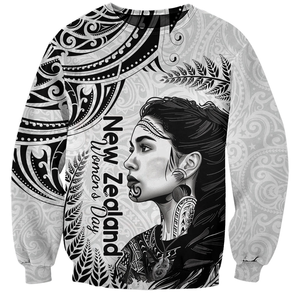 New Zealand Women's Day Sweatshirt Aotearoa Kia Whakapumau Te Mana Wahine LT14 Unisex White - Polynesian Pride