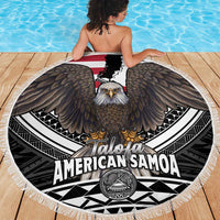 Talofa American Samoa Flag Day Beach Blanket Bald Eagle Polynesian Tattoo