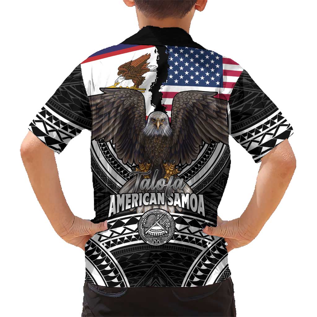 Talofa American Samoa Flag Day Hawaiian Shirt Bald Eagle Polynesian Tattoo