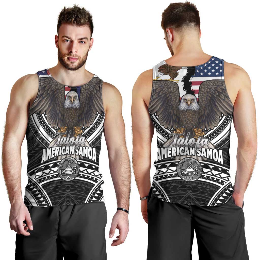 Talofa American Samoa Flag Day Men Tank Top Bald Eagle Polynesian Tattoo