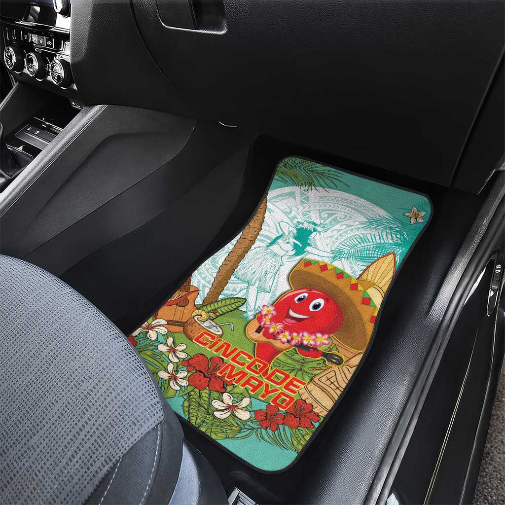 Hawaii Cinco de Mayo Car Mats Chili Pepper Hula Girl Tropical Vibes