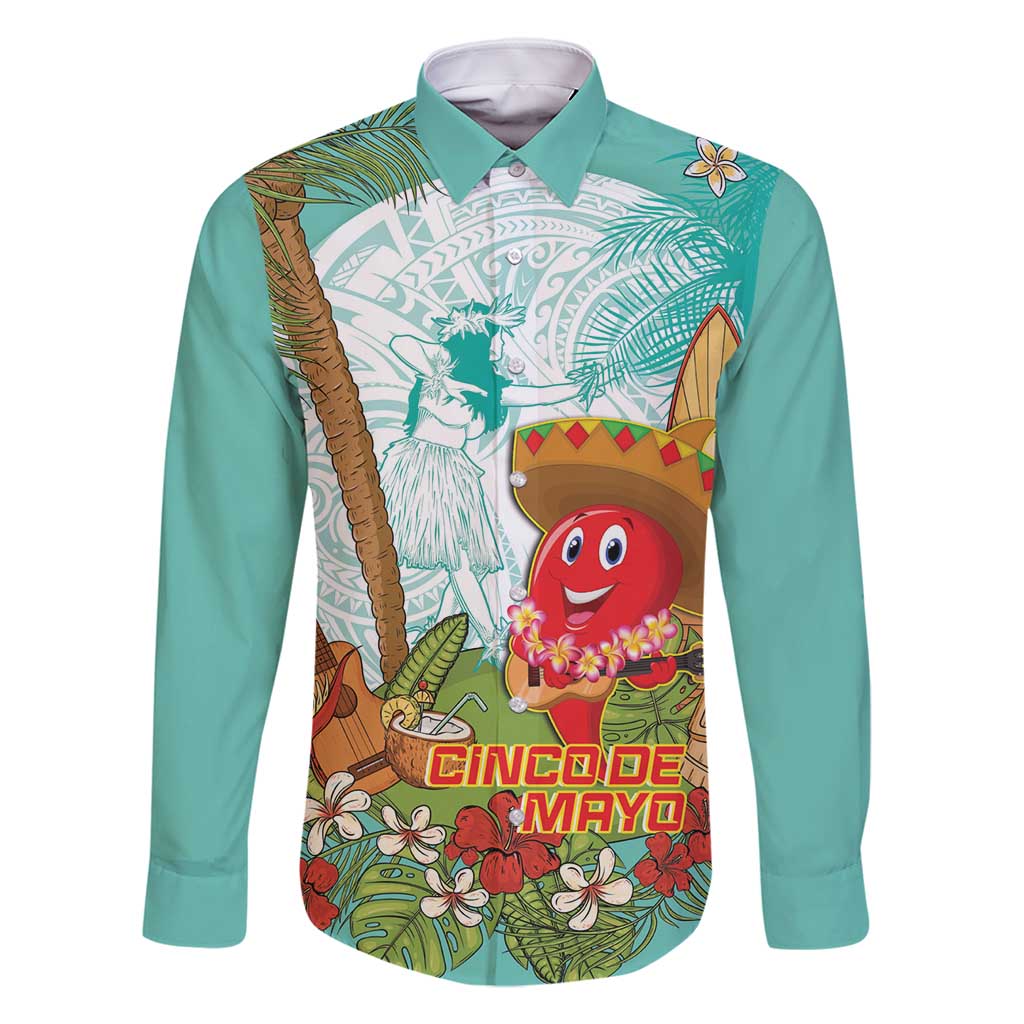 Hawaii Cinco de Mayo Family Matching Tank Maxi Dress and Hawaiian Shirt Chili Pepper Hula Girl Tropical Vibes