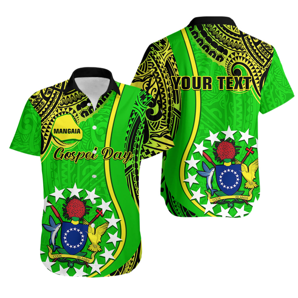 Personalised Cook Islands Matching Hawaiian Shirt and Dress June 15 Mangaia Gospel Day Green LT14 No Dress Green - Polynesian Pride