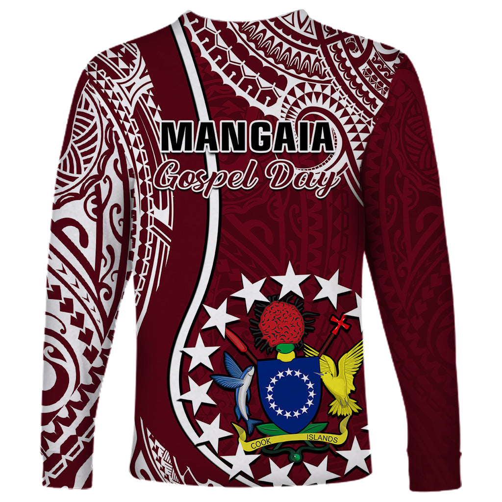 June 15 Mangaia Gospel Day Mangaia Cook Islands Long Sleeve Shirt Maroon Version LT14 - Polynesian Pride