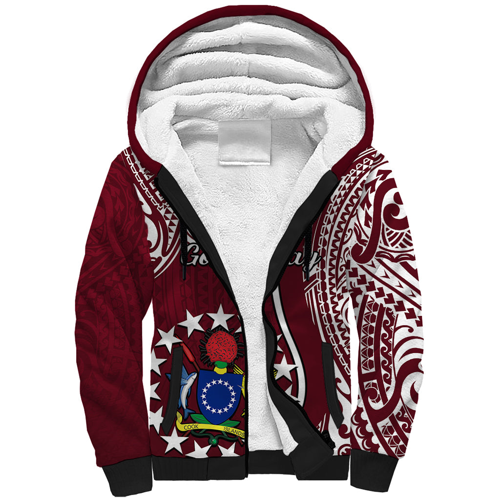 June 15 Mangaia Gospel Day Mangaia Cook Islands Sherpa Hoodie Maroon Version LT14 Unisex Maroon - Polynesian Pride