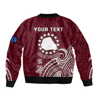 Personalised Mangaia Cook Islands Bomber Jacket Polynesian Sea Turtle LT14 - Polynesian Pride