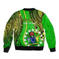 Polynesian Pride Cook Islands Bomber Jacket Kuki Airani Coat Of Arms LT14 - Polynesian Pride