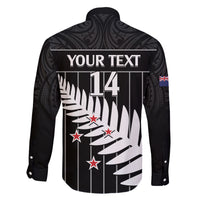 Custom New Zealand Silver Fern Cricket Family Matching Short Sleeve Bodycon Dress and Hawaiian Shirt Aotearoa Maori Go Black Cap
