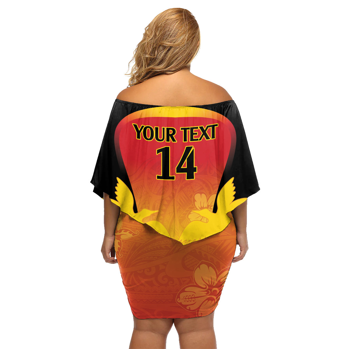 Custom Papua New Guinea Cricket Family Matching Off Shoulder Short Dress and Hawaiian Shirt 2024 Go PNG