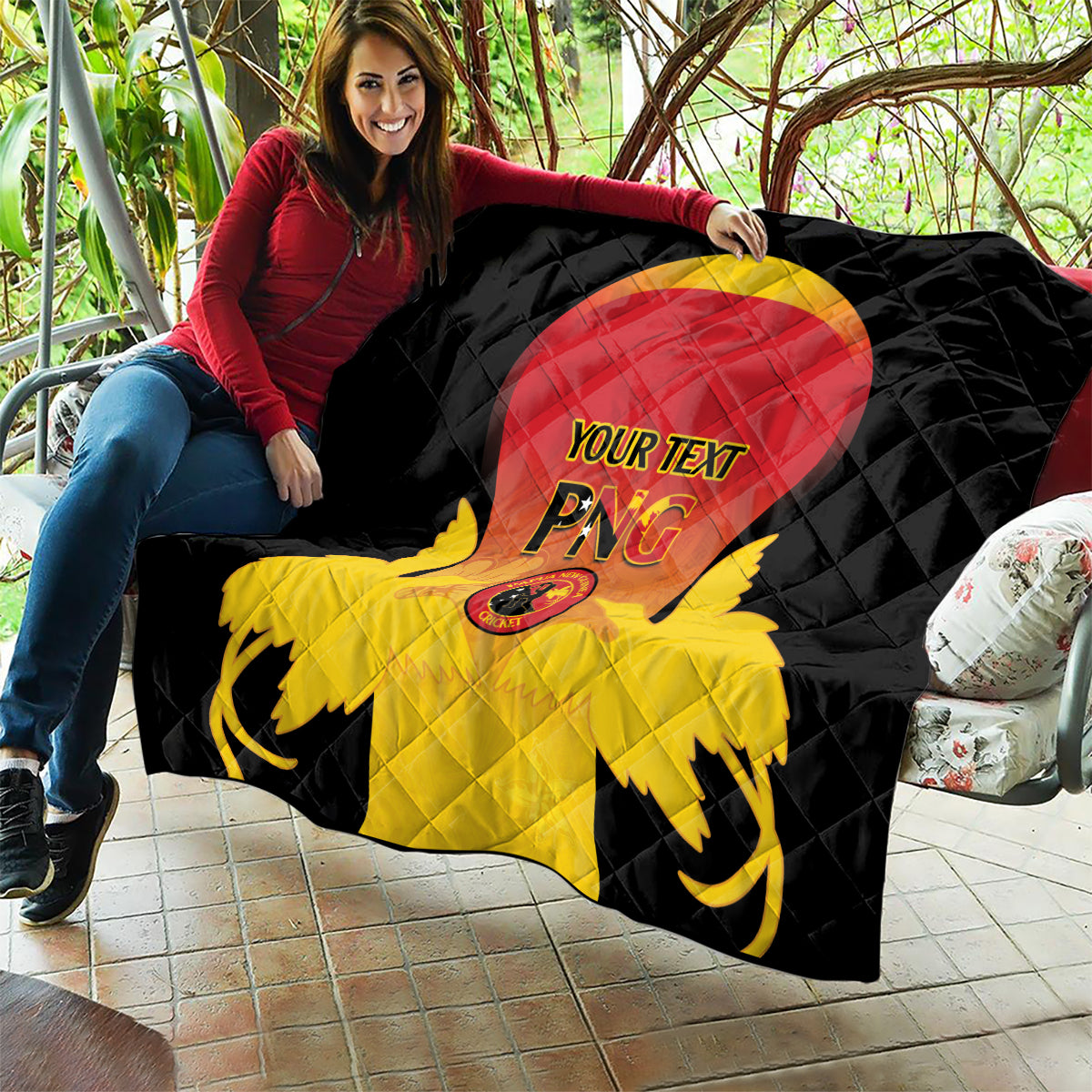 Custom Papua New Guinea Cricket Quilt 2024 Go PNG LT14 - Polynesian Pride