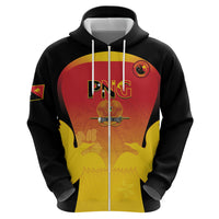 Custom Papua New Guinea Cricket Zip Hoodie 2024 Go PNG
