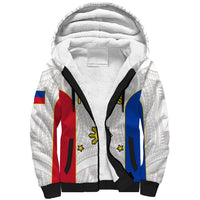 Philippines Rugby Sherpa Hoodie Pacific Pilipinas Go Tamaraws LT14 Unisex White - Polynesian Pride