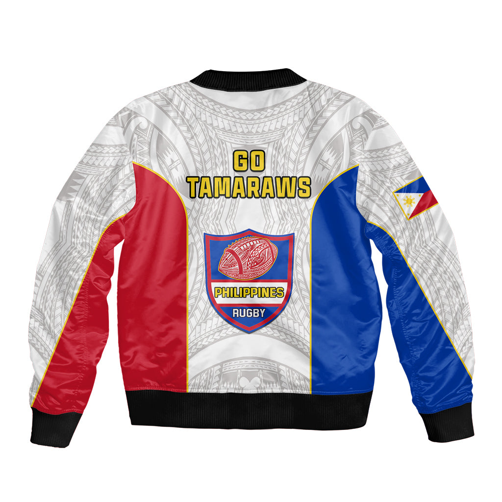 Philippines Rugby Sleeve Zip Bomber Jacket Pacific Pilipinas Go Tamaraws LT14 - Polynesian Pride