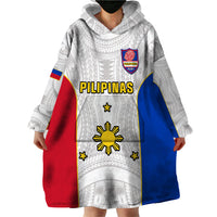 Personalised Philippines Rugby Wearable Blanket Hoodie Pacific Pilipinas Go Tamaraws LT14 - Polynesian Pride