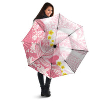 Pink Hawaii Shark Tattoo Umbrella Puakenikeni Lei Plumeria Polynesian Pattern