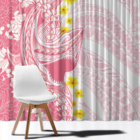 Pink Hawaii Shark Tattoo Window Curtain Puakenikeni Lei Plumeria Polynesian Pattern