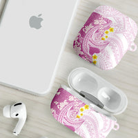 Purple Hawaii Shark Tattoo AirPods Case Puakenikeni Lei Plumeria Polynesian Pattern