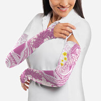 Purple Hawaii Shark Tattoo Arm Sleeves Puakenikeni Lei Plumeria Polynesian Pattern