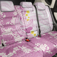 Purple Hawaii Shark Tattoo Back Car Seat Cover Puakenikeni Lei Plumeria Polynesian Pattern