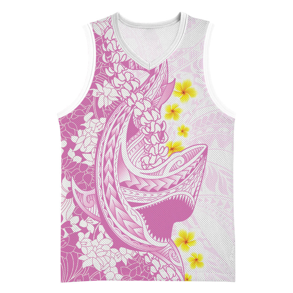 Purple Hawaii Shark Tattoo Basketball Jersey Puakenikeni Lei Plumeria Polynesian Pattern LT14 Unisex Purple - Polynesian Pride