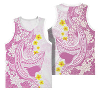 Purple Hawaii Shark Tattoo Basketball Jersey Puakenikeni Lei Plumeria Polynesian Pattern LT14 - Polynesian Pride