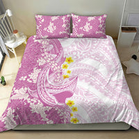 Purple Hawaii Shark Tattoo Bedding Set Puakenikeni Lei Plumeria Polynesian Pattern