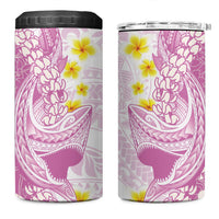 Purple Hawaii Shark Tattoo 4 in 1 Can Cooler Tumbler Puakenikeni Lei Plumeria Polynesian Pattern LT14 One Size: 16 oz Purple - Polynesian Pride