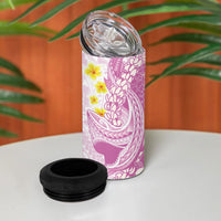 Purple Hawaii Shark Tattoo 4 in 1 Can Cooler Tumbler Puakenikeni Lei Plumeria Polynesian Pattern LT14 - Polynesian Pride