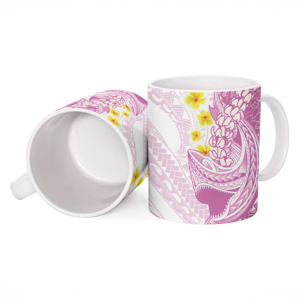 Purple Hawaii Shark Tattoo Ceramic Mug Puakenikeni Lei Plumeria Polynesian Pattern LT14 - Polynesian Pride