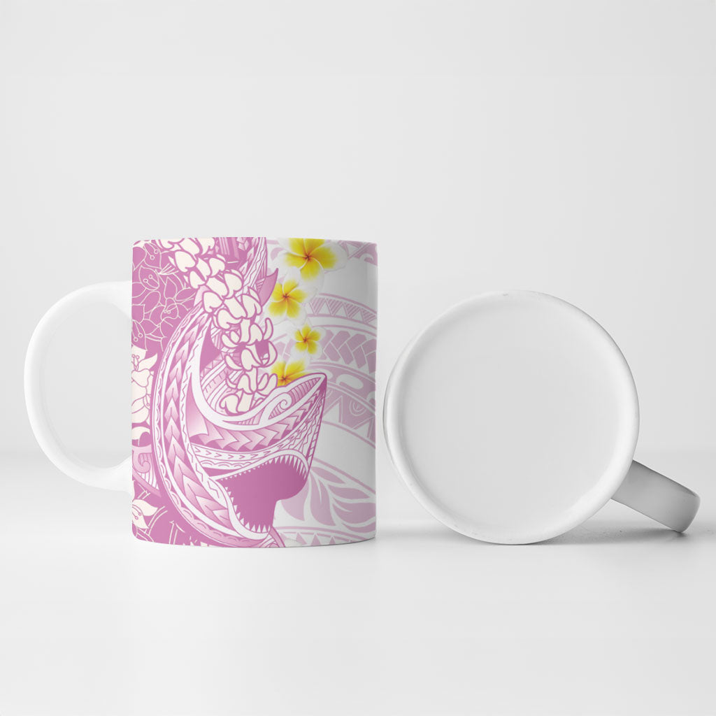 Purple Hawaii Shark Tattoo Ceramic Mug Puakenikeni Lei Plumeria Polynesian Pattern LT14 - Polynesian Pride
