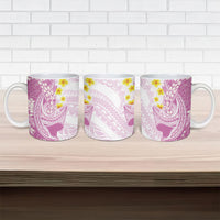 Purple Hawaii Shark Tattoo Ceramic Mug Puakenikeni Lei Plumeria Polynesian Pattern LT14 - Polynesian Pride
