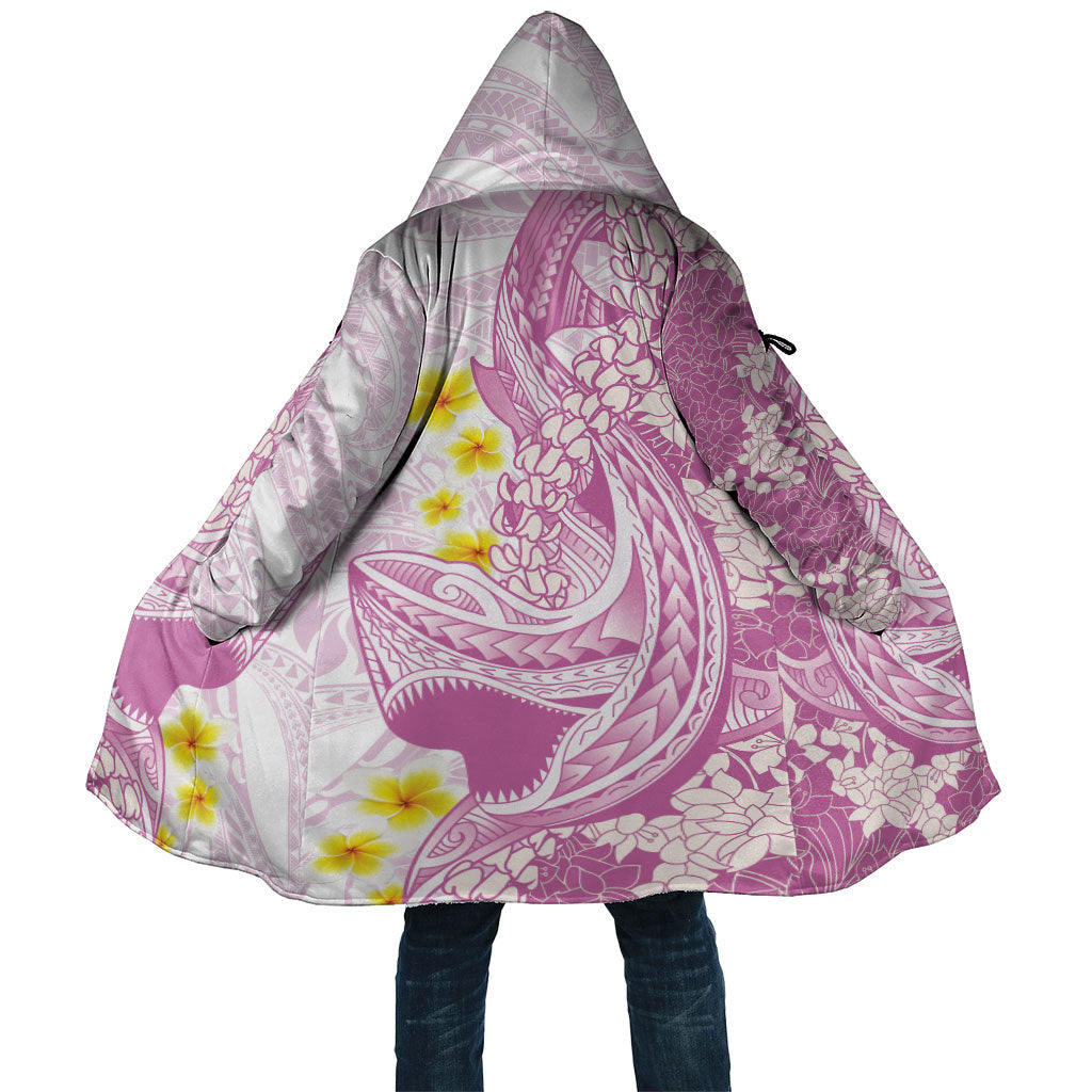 Purple Hawaii Shark Tattoo Cloak Puakenikeni Lei Plumeria Polynesian Pattern