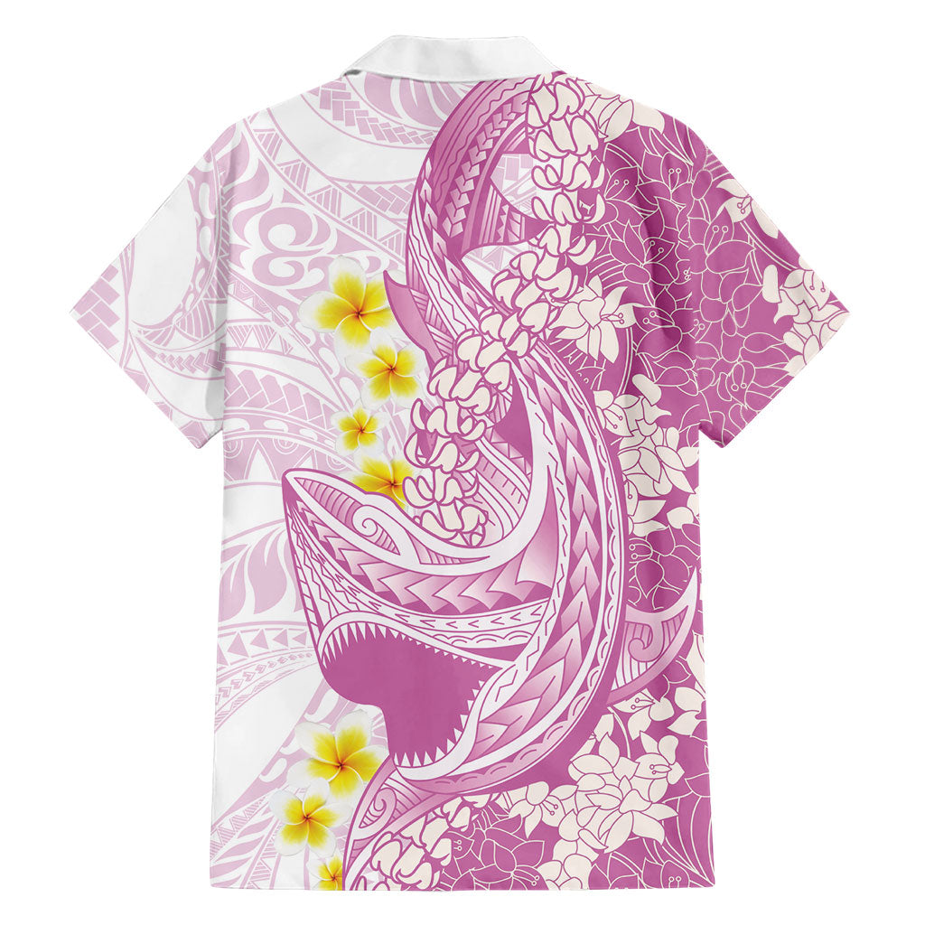 Purple Hawaii Shark Tattoo Family Matching Tank Maxi Dress and Hawaiian Shirt Puakenikeni Lei Plumeria Polynesian Pattern LT14 - Polynesian Pride