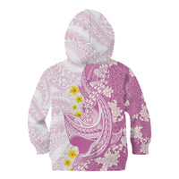 Purple Hawaii Shark Tattoo Kid Hoodie Puakenikeni Lei Plumeria Polynesian Pattern LT14 - Polynesian Pride