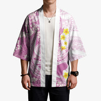 Purple Hawaii Shark Tattoo Kimono Puakenikeni Lei Plumeria Polynesian Pattern