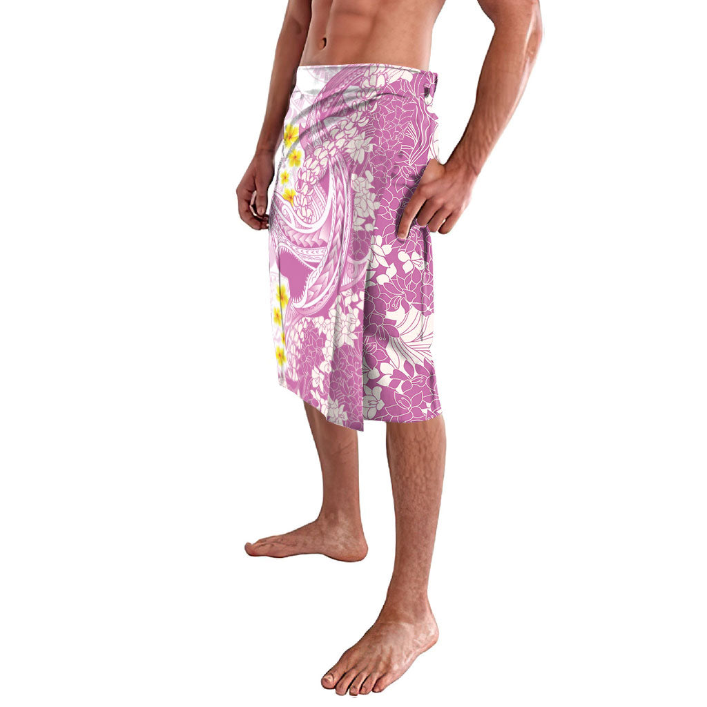 Purple Hawaii Shark Tattoo Lavalava Puakenikeni Lei Plumeria Polynesian Pattern
