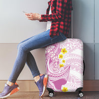 Purple Hawaii Shark Tattoo Luggage Cover Puakenikeni Lei Plumeria Polynesian Pattern