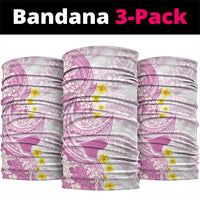 Purple Hawaii Shark Tattoo Neck Gaiter Puakenikeni Lei Plumeria Polynesian Pattern