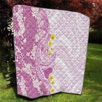 Purple Hawaii Shark Tattoo Quilt Puakenikeni Lei Plumeria Polynesian Pattern
